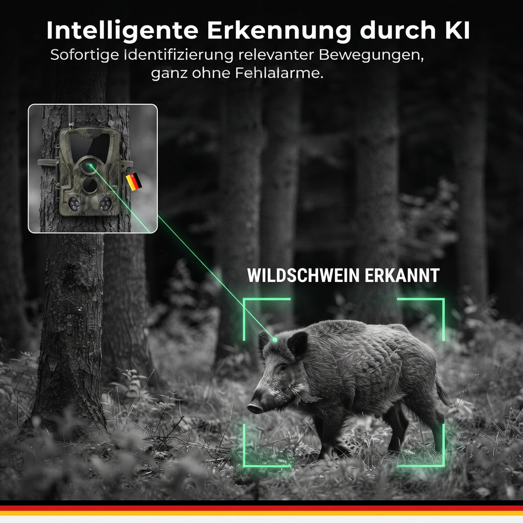 4K-Wildkamera mit 4G+-Bildschirm
