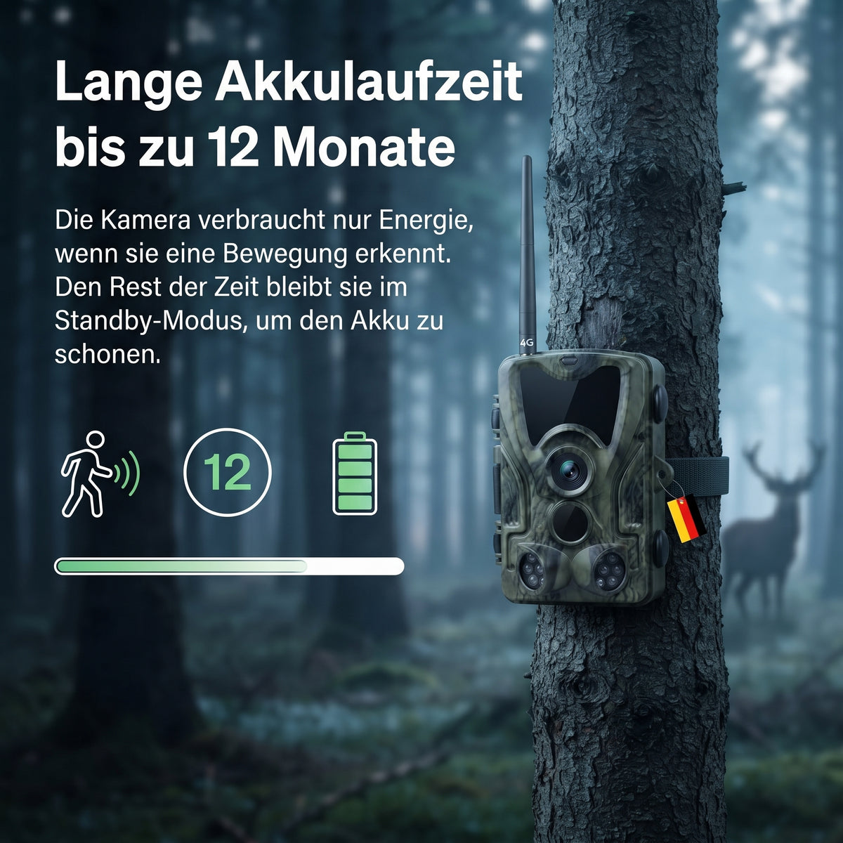 4K-Wildkamera mit 4G+-Bildschirm