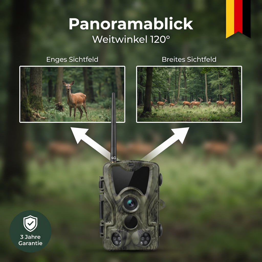 4K-Wildkamera mit 4G+-Bildschirm