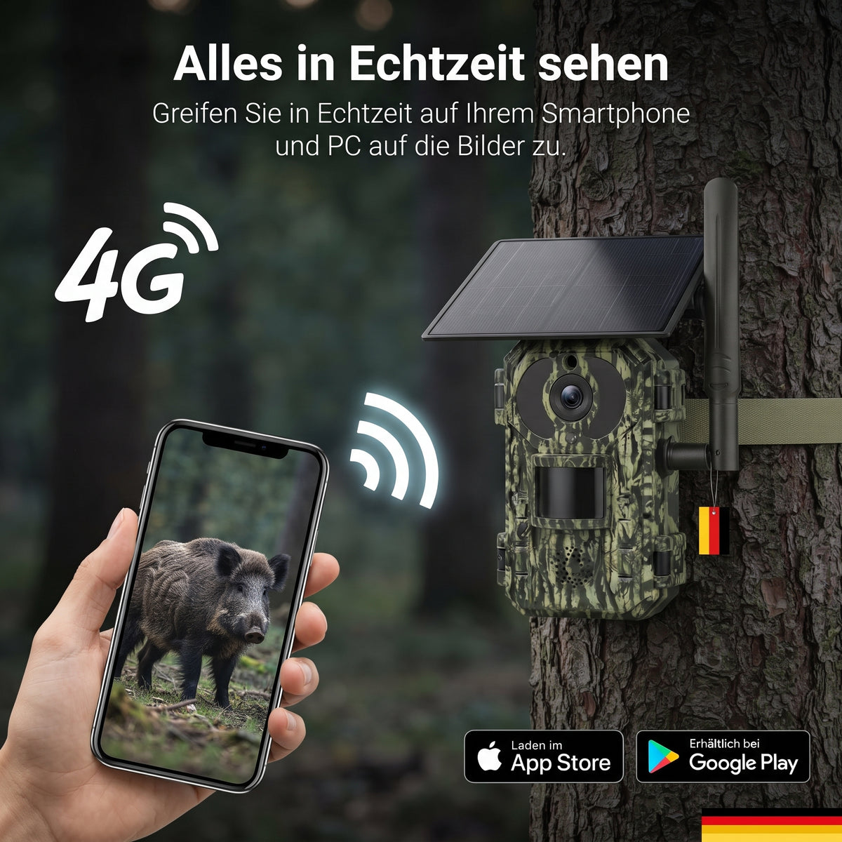 4G-Solar-Wildkamera 4K